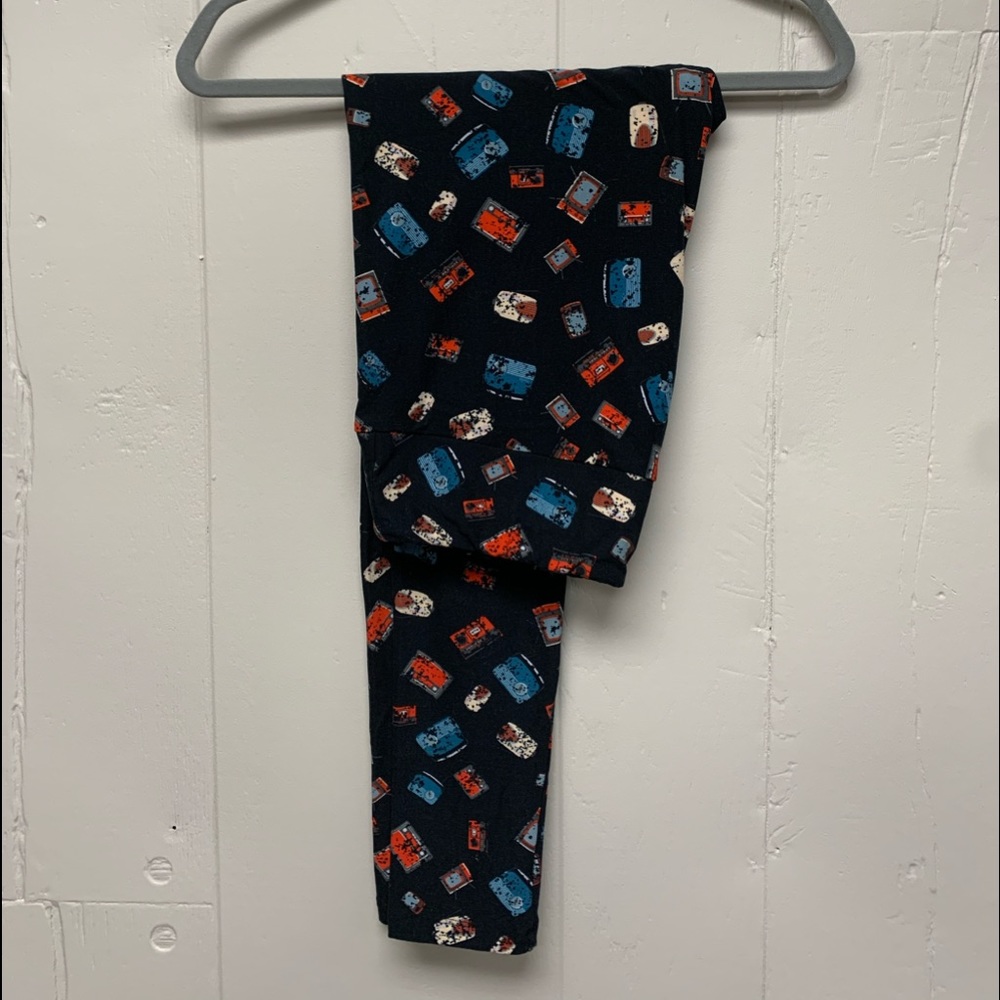Lularoe TC Vintage Radio Leggings - EUC
